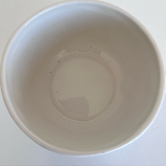 Early Rae Dunn By Magenta HOME Cappuccino Mug Flowers Typewriter Font - Picture 5 of 11